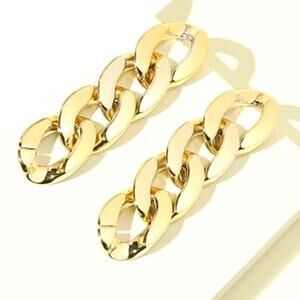 Chunky Gold Chain Link Earrings